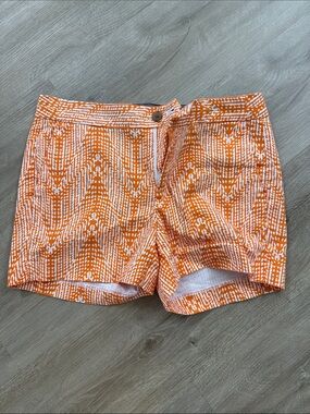 Banana Republic Orange and White Printed Women’s Shorts